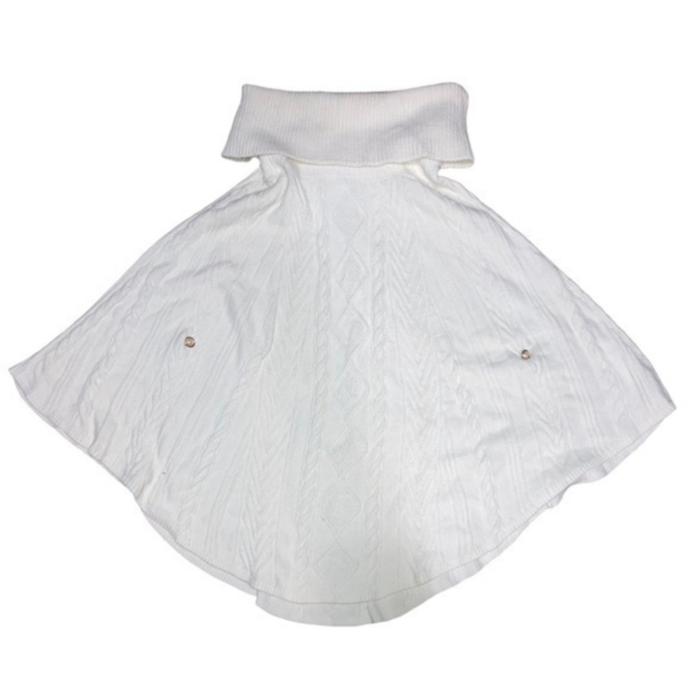 White House black market cream poncho
